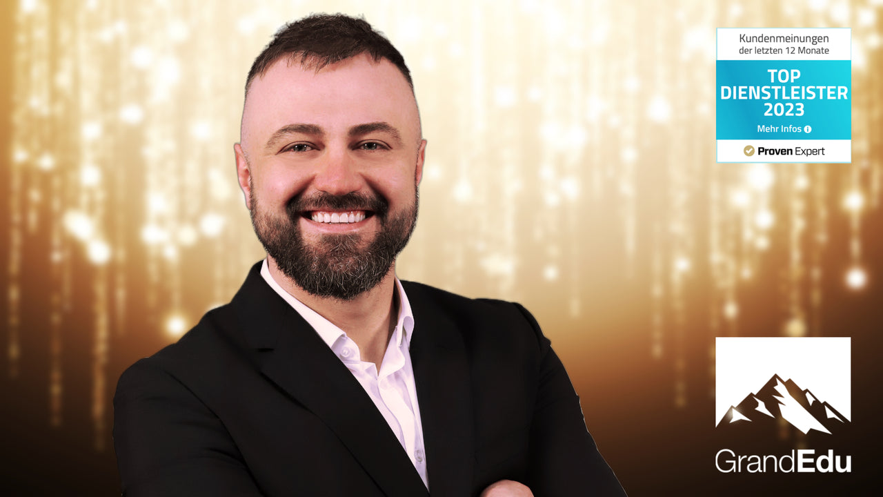GrandEdu - Der Top-Dienstleister 2023 im Bildungsbereich laut Proven Expert 😄