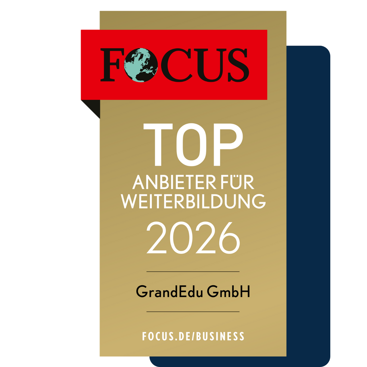 GrandEdu ist „FOCUS Top Anbieter für Weiterbildung 2026“ – Exzellenz in Bildung, Innovation und Praxisnähe