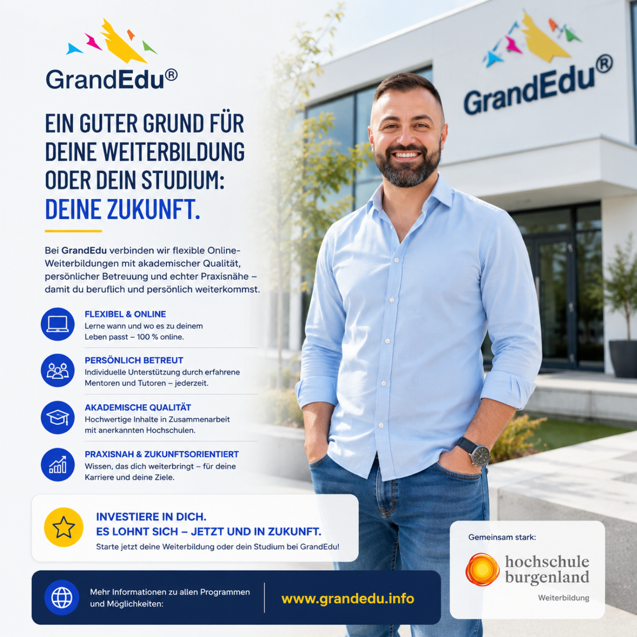 🚀 Ein guter Grund für deine Weiterbildung oder dein Studium? Deine Zukunft.